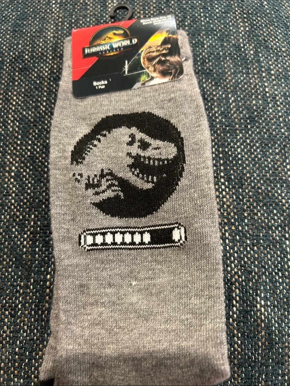 Gray T-Rex Crew Socks - Official Brand
